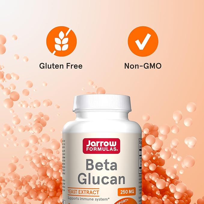 Jarrow Formulas® Beta Glucan Dietary Supplement Immune Support for Immune Health 60 Capsules 60 Day Supply