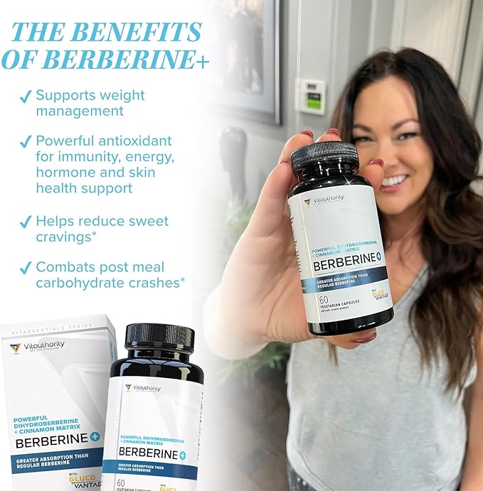 Berberine Supplement Ceylon Cinnamon Supplements Capsules | High Absorption Dihydroberberine Cinnamon for Balance and Support | Vegan &amp Gluten Free Powerful AMPk Activator &amp Antioxidant | 30