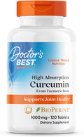 Doctor's Best Curcumin From Turmeric Root with C3 Complex &amp BioPerine Benefit the Joints by Helping to Neutralize Free Radicals Non-GMO Gluten Free Soy Free Joint Support 1000 mg 120 Tablet