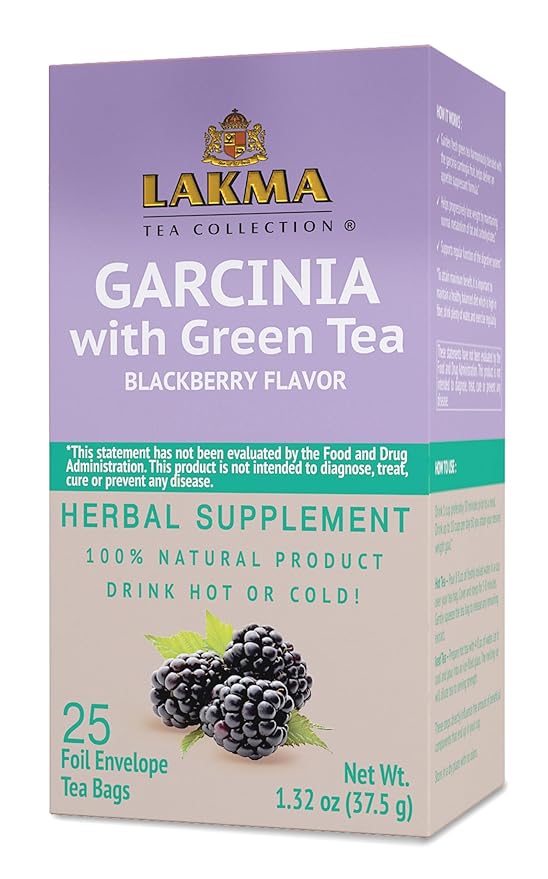 HYLEYS Lakma Super Cleanse Tea with Acai Berry - 25 Tea Bags - (6 Pack - 150 Tea Bags Total)