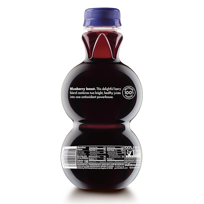 POM Wonderful Antioxidant Superpower Pomegranate Blueberry 100% Juice 16 fl oz (Pack of 6)