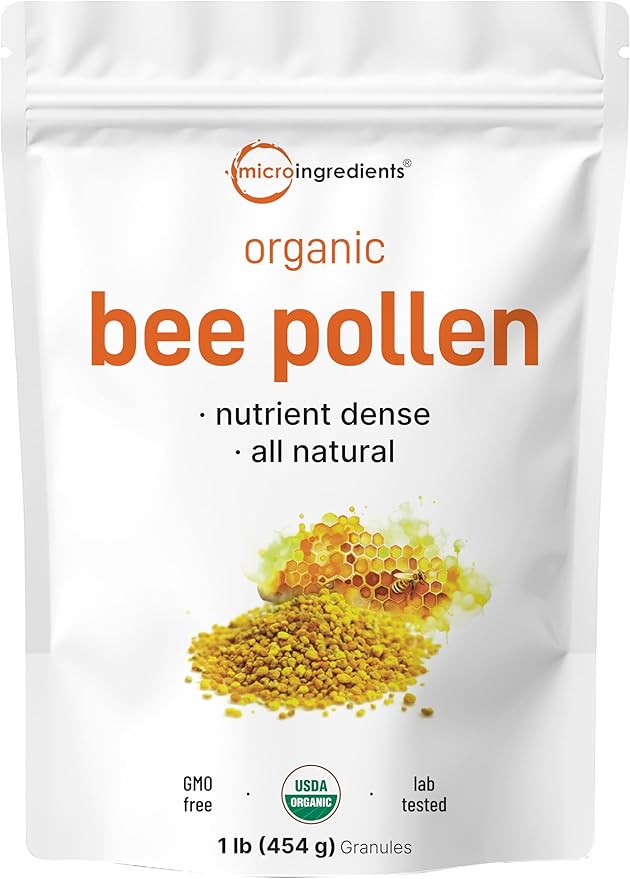 Micro Ingredients Organic Bee Pollen Granules 1 lb | Fresh Harvest Raw &amp Natural Superfood | Rich in B Vitamins Minerals Protein &amp Antioxidants | Keto Non-GMO