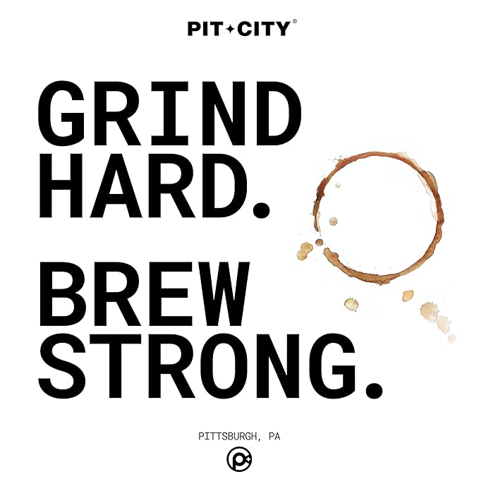 Pit City The Burgh Signature Blend Medium Roast Whole Bean Coffee 12oz Bag - Smooth Toasted Nuts Caramel and Citrus Notes - Premium Small Batch Roasted - Pittsburgh