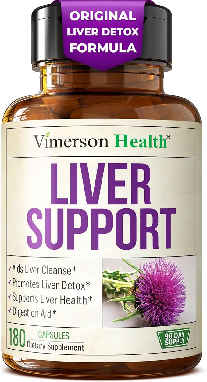 Vegan Liver Cleanse Detox &amp Repair – Herbal Liver Support Supplement w/ Silymarin Milk Thistle Zinc Dandelion Root &amp Artichoke Extract for Enzyme Support Energy &amp Healthy Digestion. 180
