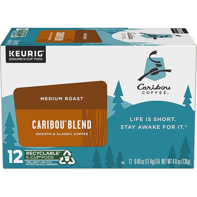 Caribou Coffee Caribou Blend Keurig Single-Serve K-Cup Pod Medium Roast Coffee 72 Count
