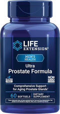 Life Extension Ultra Prostate Formula Saw Palmetto for Men pygeum stinging Nettle Root lycopene Prostate Health Urination Flow PSA Non-GMO Gluten-Free 60 softgels
