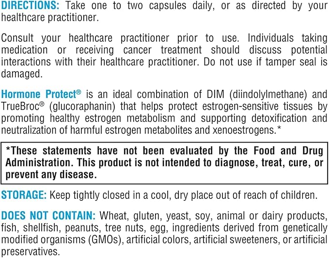 XYMOGEN Hormone Protect - Estrogen Metabolism Support - DIM &amp Broccoli Kale and Kolrabi Extract - Vegetarian Non-GMO &amp Gluten Free - 120 Capsules
