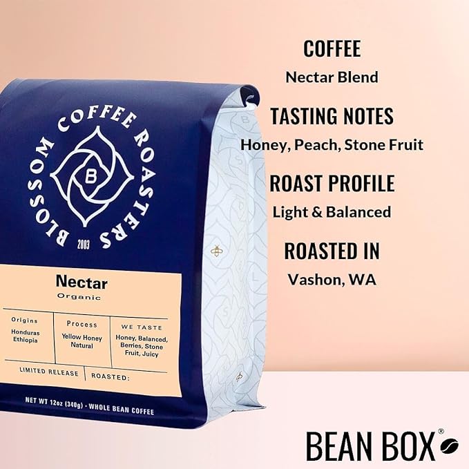 Nectar Blend - Roasted by Blossom Coffee Roasters - Whole Bean Coffee - 5 Pound Bag