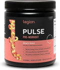 Legion Pulse Pre Workout - All Natural Nitric Oxide Preworkout Drink to Boost Energy Creatine Free Naturally Sweetened Beta Alanine Citrulline Alpha GPC (Peach)