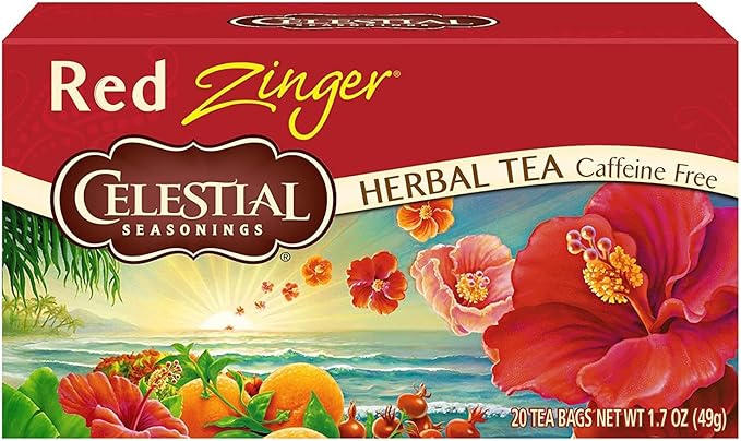 Celestial Seasonings Tea Caffeine Free Herbal Tea Red Zinger 20 ea ( Pack of 12)