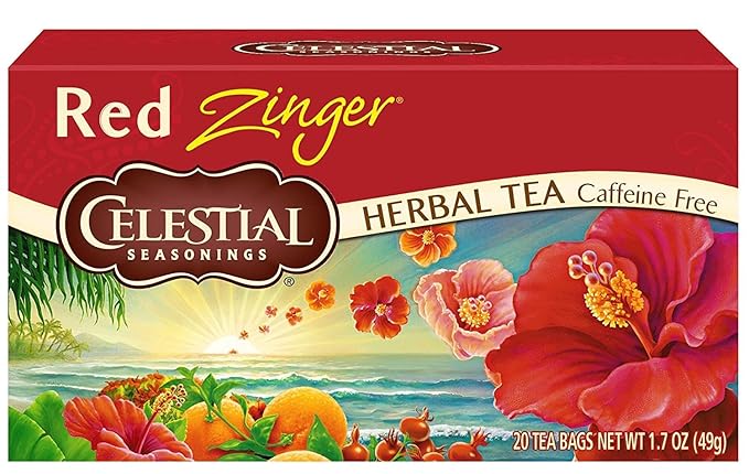 Celestial Seasonings Tea Caffeine Free Herbal Tea Red Zinger 20 ea ( Packs of 6)