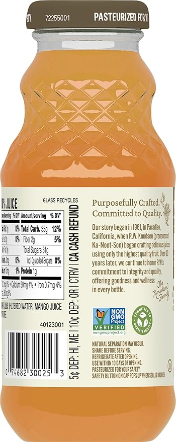 R.W. Knudsen Just Mango Juice 8 fl oz (12 Pack)