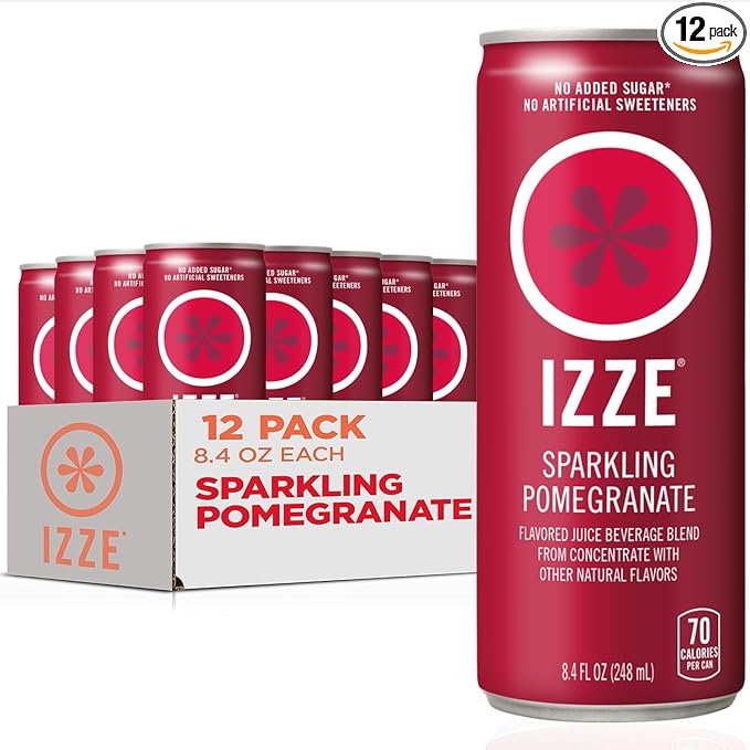 IZZE Sparkling Juice Pomegranate 8.4 Fl Oz (Pack of 12)