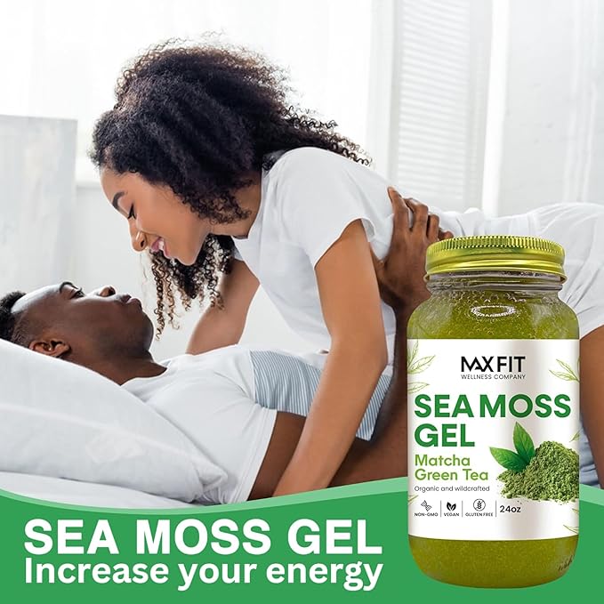 Sea Moss Gel Matcha Green Tea 24oz Wildсrafted Gold Sea Moss Gel from Saint Lucia | 92 Vitamins and Minerals | Pure Raw+Non-GMO