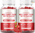 2 Pack Liposomal Red Yeast Rice with Coq 10 3000mg GummiesOrganic Red Yeast Rice Cholesterol Lowering Supplements Enhanced with Coq 10 for Heart Health SupportLiposomal Enhance 98% Absorption
