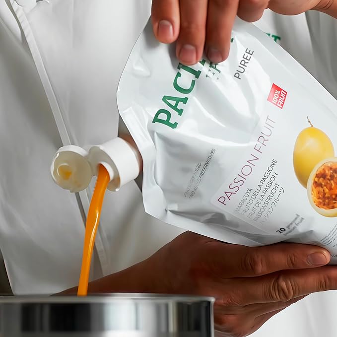 PACIFIC FRUIT - Passion fruit juice pulp - Real passion fruit puree for cocktails - Passionfruit puree -No Sugar Added - Pulpa de maracuyá - Fruits for smoothies