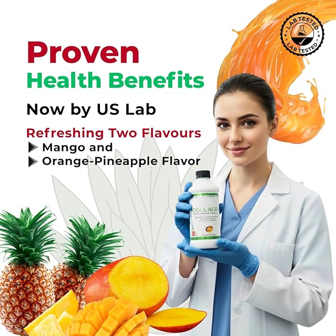 Best liquid collagen (mango flavor) US made &amp Lab tested sugar free premium peptides for women &amp men. powerful 10000 mcg Biotin+ 8000 mg hydrolyzed for anti aging glowing skin hair nail+ join