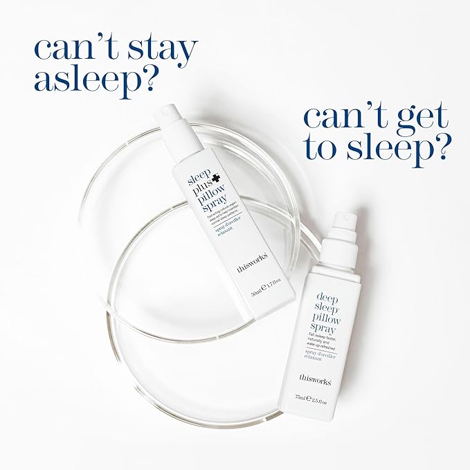 THISWORKS Deep Sleep Pillow Spray – Fast-Acting Natural Rest Formula with Essential Oils of Lavender Vetivert &amp Camomile – 150 ml (5 fl oz)