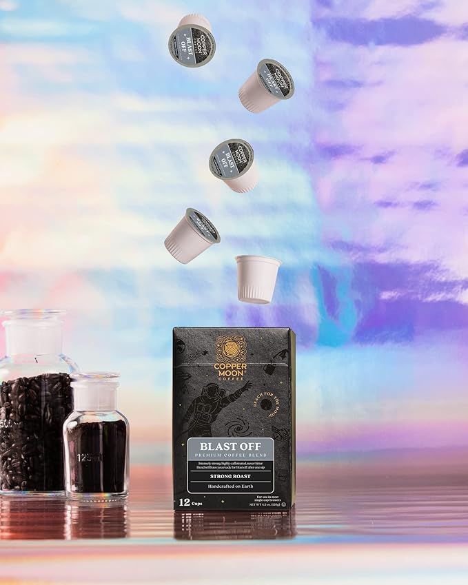 Copper Moon Single Serve Coffee Pods for Keurig K-Cup Brewers Strong Roast Blast Off Blend 36 Count