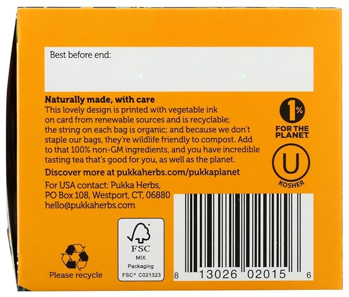 Pukka Organic Tea Bags Chamomile Vanilla &amp Manuka Honey Herbal Tea Perfect for Moments of Calm 20 Count (Pack of 6) 120 Tea Bags
