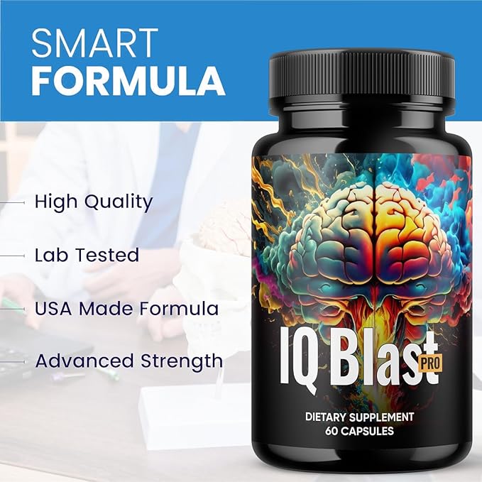 Official - IQblast Pro Supplement Capsules Brain Pills for Memory and Focus IQblastpro Blaster Premium Clarity Support Advanced Formula Reviews All Natural Ingredients (2)