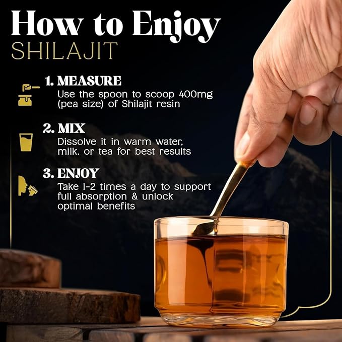 Himalayan Shilajit Resin - 400mg High Potency Lab Tested Pure Shilajit for Men &amp Women 75% Fulvic Acid 85+ Trace Minerals Energy &amp Immune Support 2.5 Month Supply (30g)