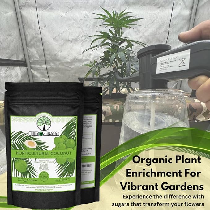 BuildASoil Coconut Water Powder for Garden - Raw Freeze Dried Organic (2 lb)