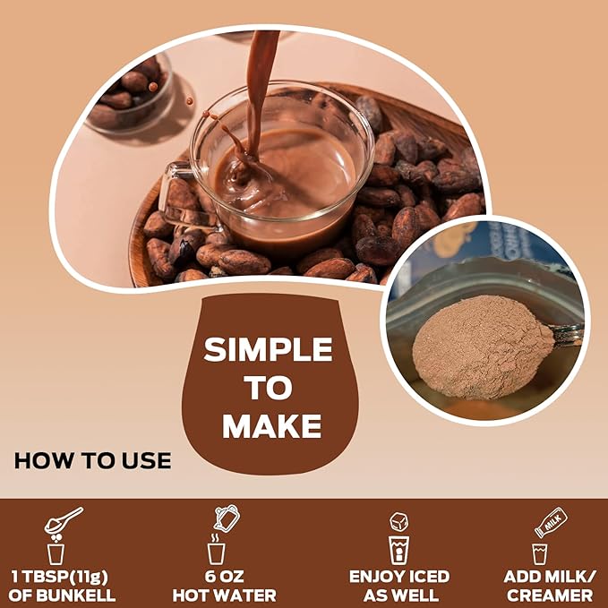 Mushroom Hot Cocoa Adaptogenic Mushroom with Reishi L-Theanine Chicory Melatonin &amp Glycine Melatonin Sleep Hot Cocoa Supplement for Sleep and Stress Support 25 Servings 1 Pack