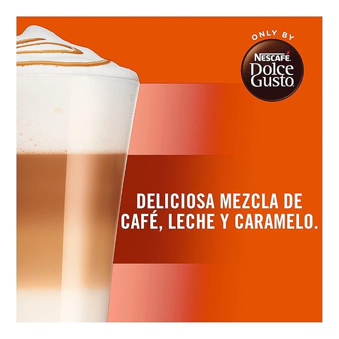 Nescafe Dolce Gusto Coffee Capsules Caramel Latte Macchiato 48 Single Serve Pods (Makes 24 Specialty Cups) 48 Count