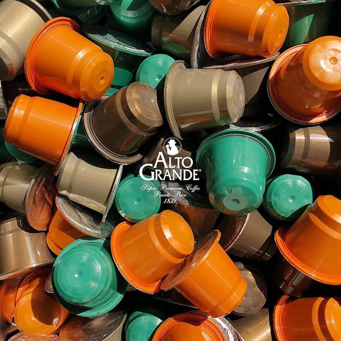 Alto Grande Super Premium and Yaucono 100 Percent Coffee From Puerto Rico Capsules Compatible with Nespresso Machines 36 Count (18 Yaucono 18 Alto Grande Grand Lares)