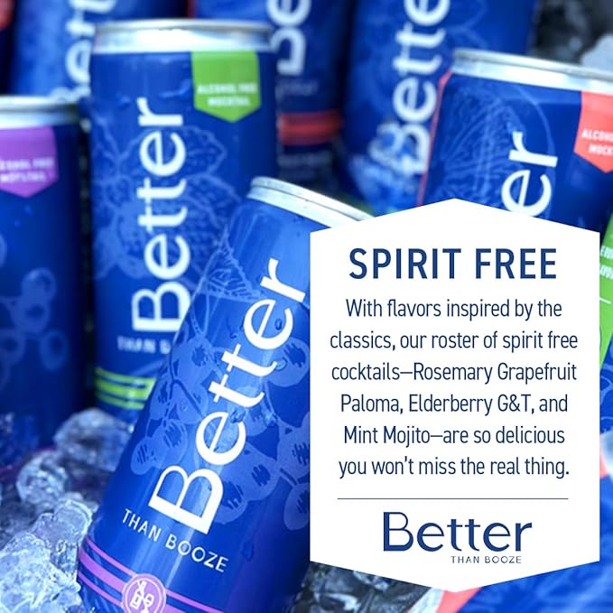 Better Than Booze Mocktail Non-Alcoholic Drinks | Alcohol Alternative Beverages Ritual Zero Proof | Enjoy Your Drink Moment with Our Alcohol Free Drinks | Non Alcoholic Variety 6 Pack Case