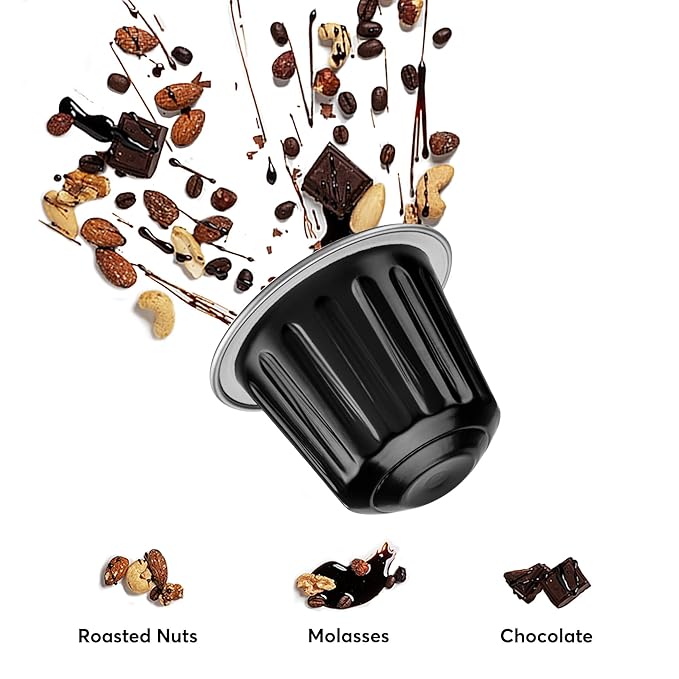 Dualit Original Line Compatible* Intense Recyclable Aluminium Coffee Capsules | 120 Pack - 12 X 10 Pk - 120 Servings of Premium Eco Friendly Coffee Pods - 100% Recyclable Original Line Compatible* Cap