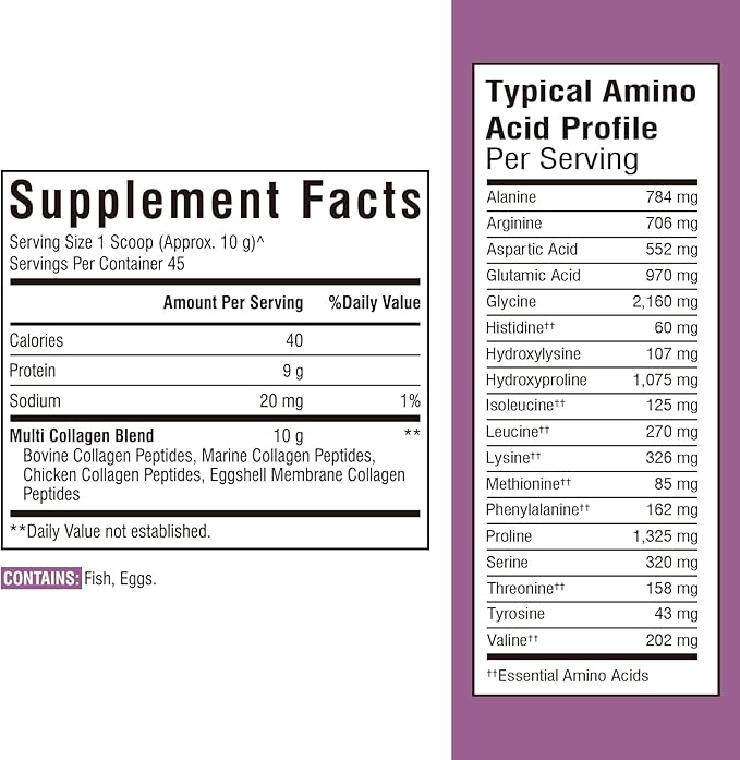 Multi Collagen Peptides 180 Caps and Multi Collagen Peptides Powder 16oz