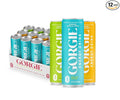 GORGIE Tropical Variety Sugar-Free Natural Energy Drink Sparkling Healthy Energy Drinks - Green Tea Biotin B Vitamins -150mg Caffeine Vegan &amp Low Calorie (Pack of 12)