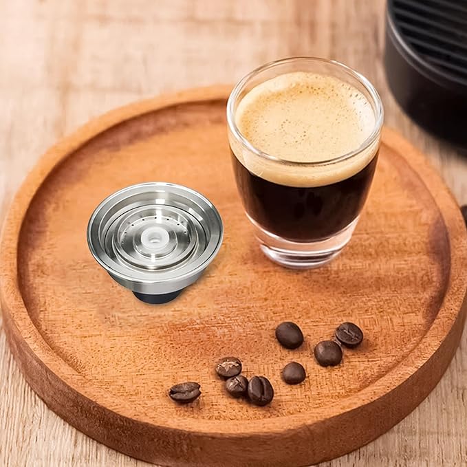 Reusable Coffee Pod Large Convenient Stainless Steel Coffee Capsule Adapter for Vertuos Coffee Machine