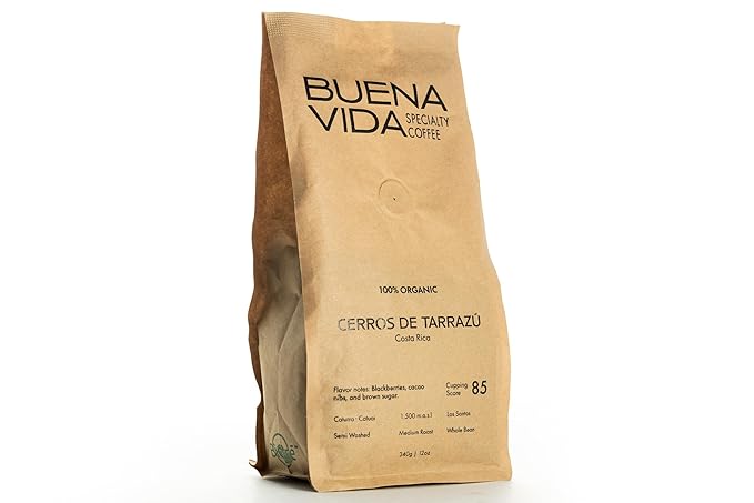 Buena Vida Speacialty Coffee - Cerros de Tarrazú Ground - Costa Rican Regenerative Coffee (12 oz)
