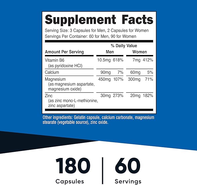 Nutricost ZMA 180 Capsules (3 Bottles)