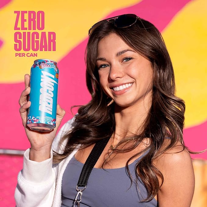 REDCON1 Energy High Performance Drink Icy Blue Lemonade - Zero Sugar Energy Drink with Alpha GPC Nootropic - 200mg Natural Caffeine from Green Coffee Beans - Vitamin B6 B12 &amp B5 to Boost Mood (1