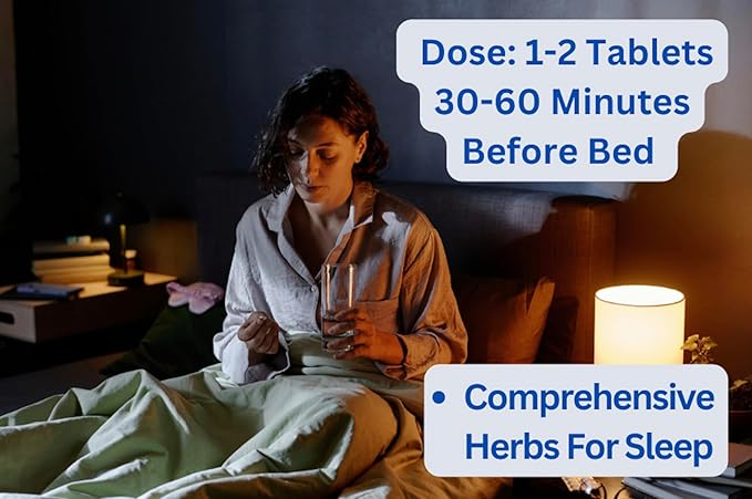 Rooted | Natural Sleep Supplement for Adults - Magnesium Sleep Aid Natural Supplement - Calming with GABA Chamomile &amp Lemon Balm | Relaxation &amp Sleepaid | Rooted Rest | 100 Tablets
