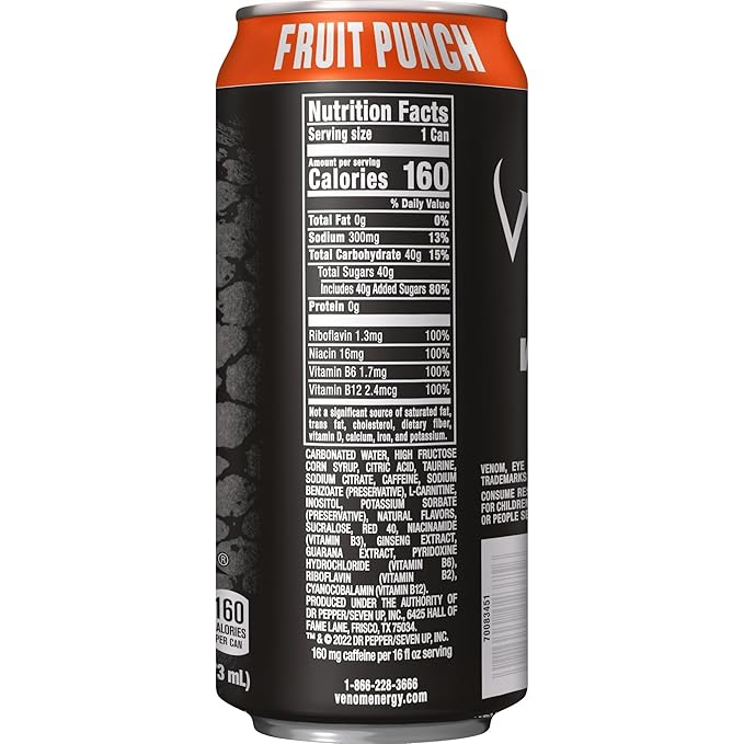 Venom Energy - Fruit Punch - 24PK