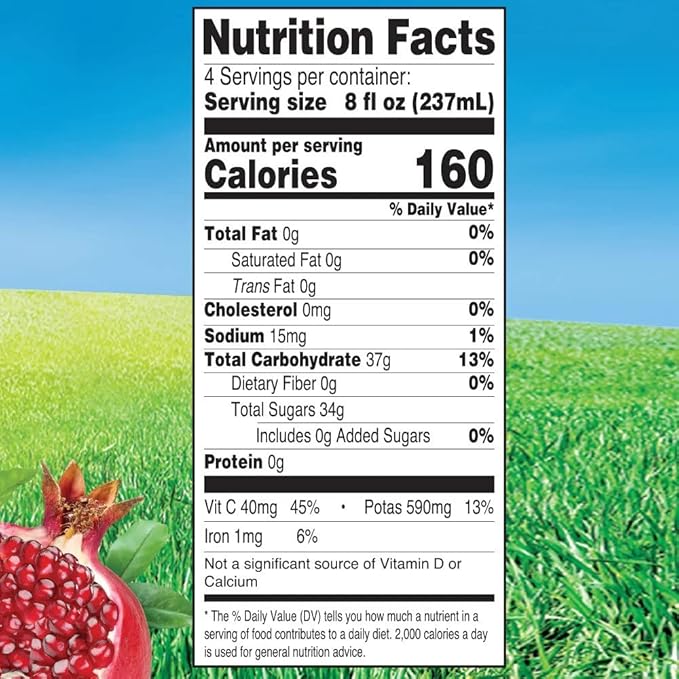Langers All Pomegranate 100 Percent Juice 32 Fl Oz (Pack of 6)
