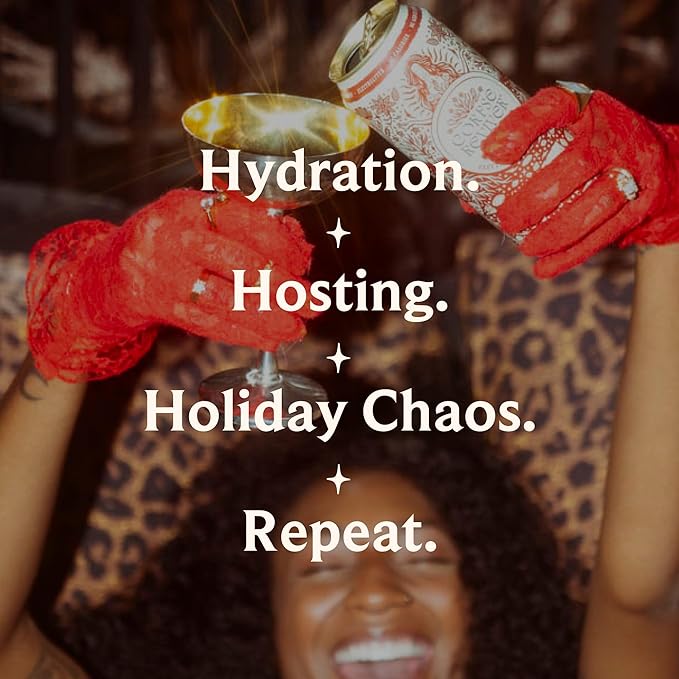 Corpse Reviver: Electrolyte Hydration Drink | Organic Non-Alcoholic 175mg Magnesium 325mg Potassium 75mg L-Theanine 20mg Zinc 20mg Sodium (Canned Flavored Sparkling Water) Berry Hibiscus 12-Pac