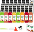 48pcs 12oz Plastic bottles with lids juice bottles with caps Reusable containers and Clear beverage for milk Smoothies juice