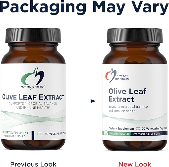 Designs for Health Olive Leaf Extract Capsules - 500mg Leaves Extract Supplement Standardized to 20% Oleuropein - Supports Microbial Balance + Immune Health Non-GMO + Vegetarian (90 Capsules)