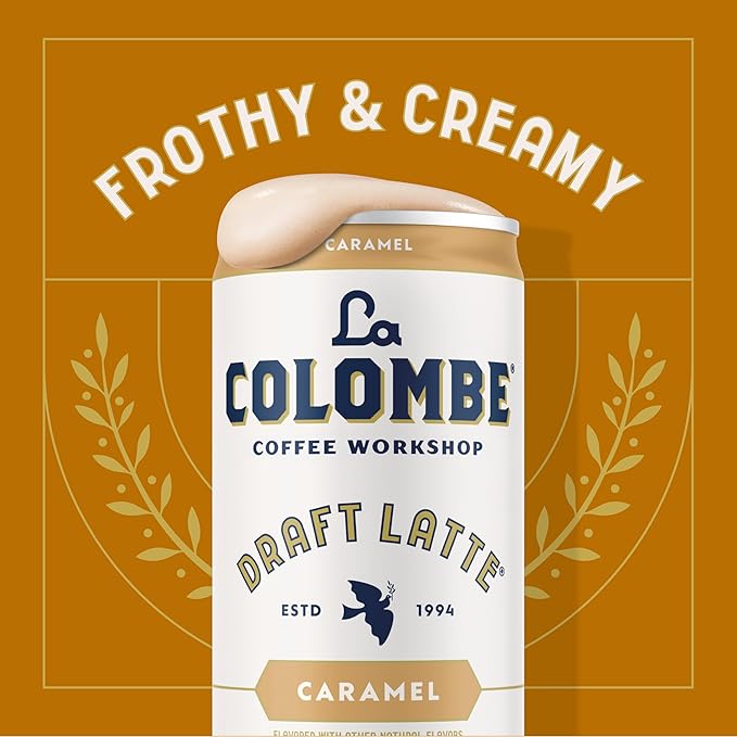 La Colombe Coffee Caramel Draft Latte 11 fl oz Cans (Pack of 12) Coffeehouse Quality Cold Brew Specialty Grade Coffee Beans Ready-to-Drink On-the-Go