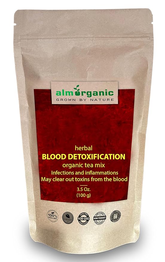 Blood Detox Tea | Toxins Infections &amp Inflammations | Circulation | Blood Clots &amp Blood Pressure | 100 Gr. | 3.5 Oz.