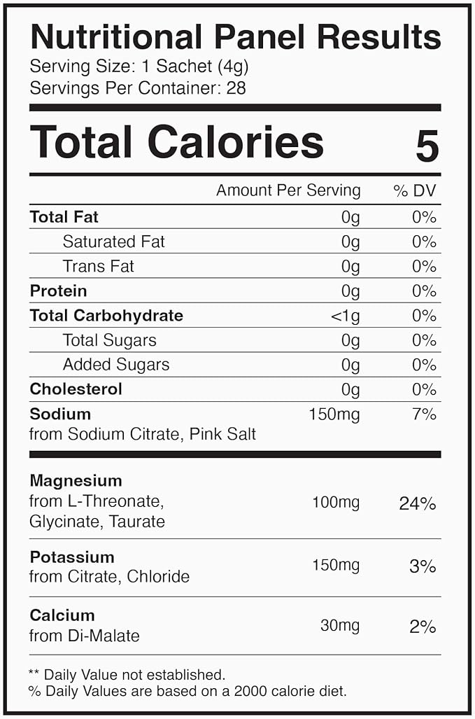 PIQUE RE Fountain Calming Electrolyte Powder - Hydration Powder Packets with Triple Biomaxed™ Magnesium for Rest Recovery and Cognitive Support - No Added Sugar - 28 Single Serve Sticks (Pack of 1)