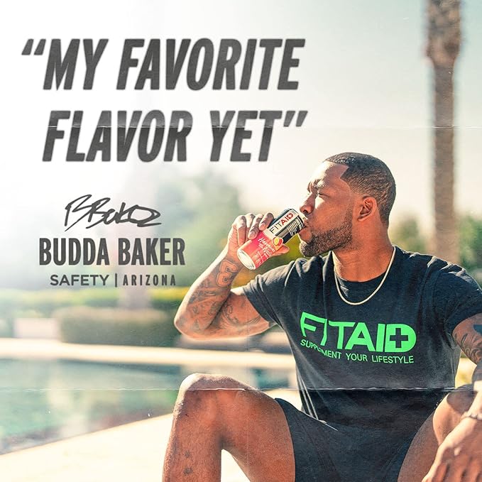 FITAID Post Workout Recovery Drink Hawaiian Nectar Passion Fruit Orange &amp Guava BCAAs Glucosamine Electrolytes 40 Calories 12 Fl Oz (Pack of 12)