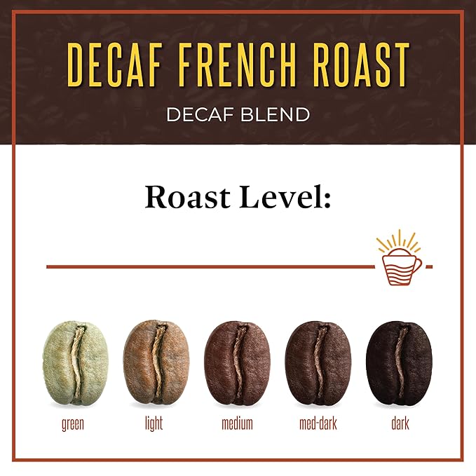 San Diego Coffee DECAF French Roast Dark Roast Whole Bean Coffee 16-Ounce Bags (Pack of 2) Café en grano tostado descafeinado