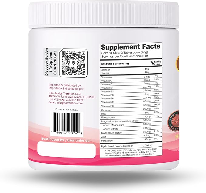 Vital Life Collagen Peptides Powder +17 Super Ingredients 1.6 lb (Pack of 6) Red Berries Flavor Supports Hair Skin Nails Bones Joints &amp Digestive Health Collagen for Women &amp Men.